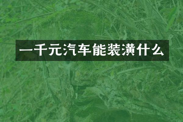 一千元汽车能装潢什么