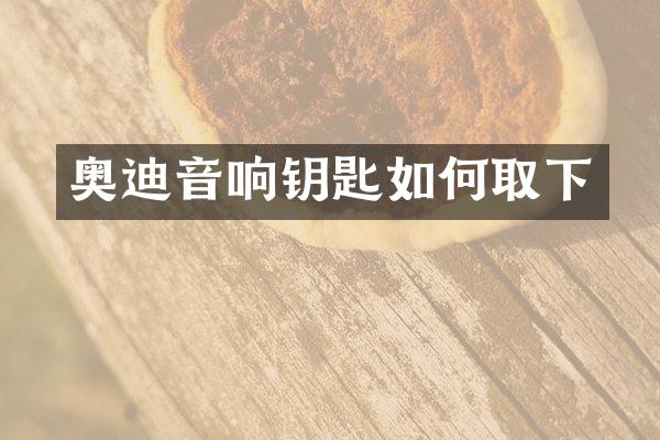奥迪音响钥匙如何取下