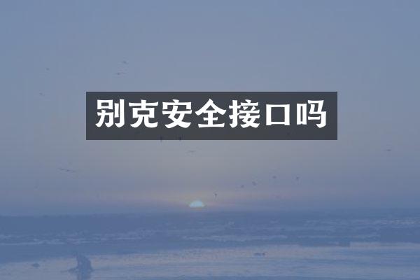 别克安全接口吗
