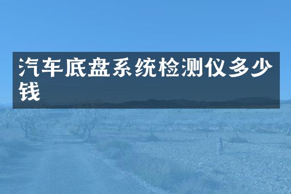 汽车底盘系统检测仪多少钱