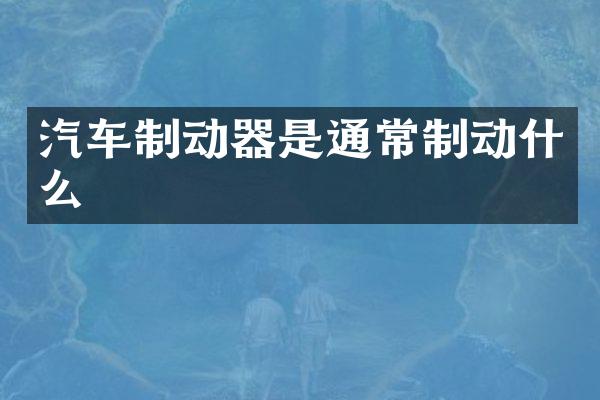 汽车制动器是通常制动什么