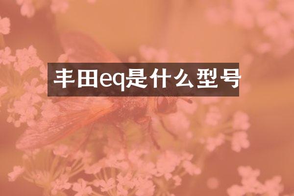 丰田eq是什么型号