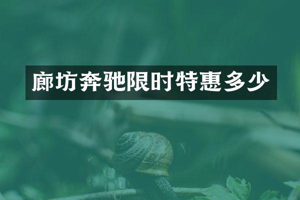 廊坊奔驰限时特惠多少