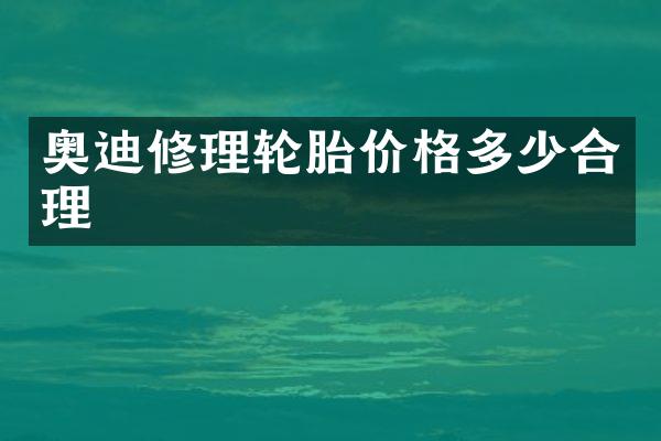 奥迪修理轮胎价格多少合理
