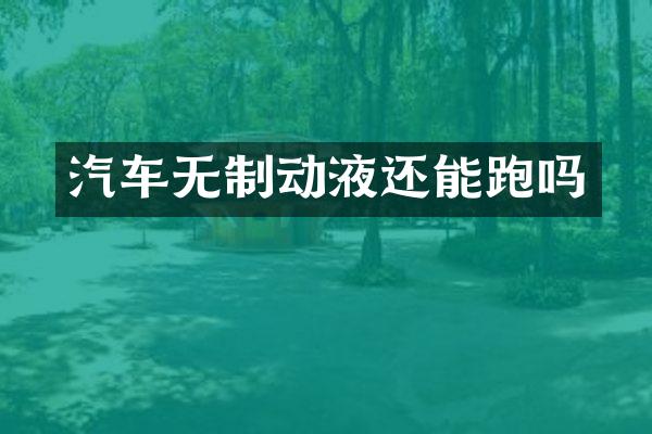 汽车无制动液还能跑吗