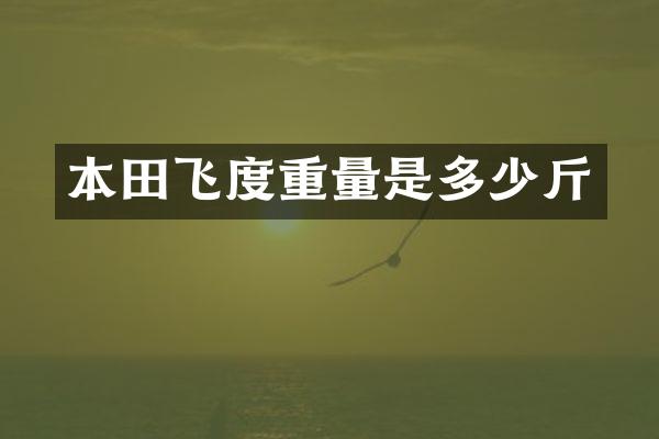 本田飞度重量是多少斤