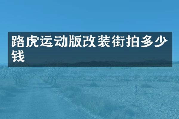 路虎运动版改装街拍多少钱