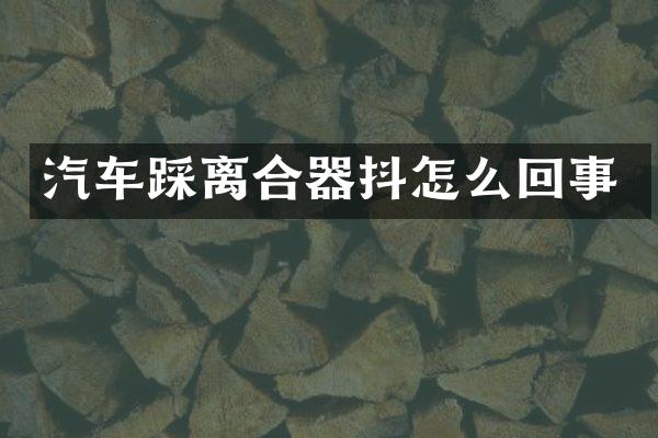 汽车踩离合器抖怎么回事