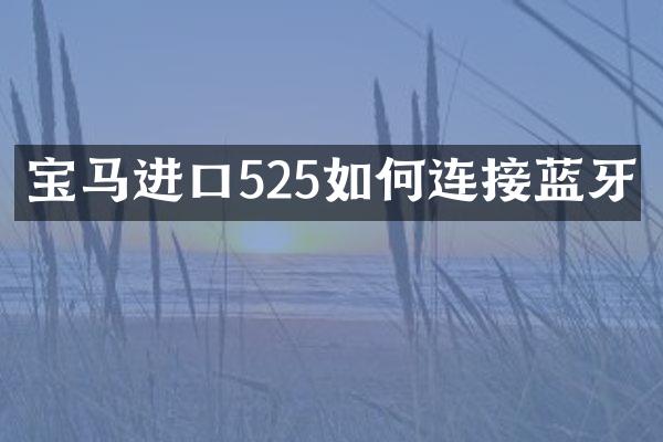 宝马进口525如何连接蓝牙