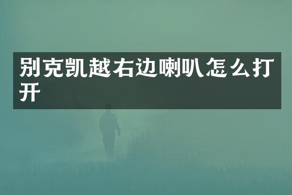 别克凯越右边喇叭怎么打开