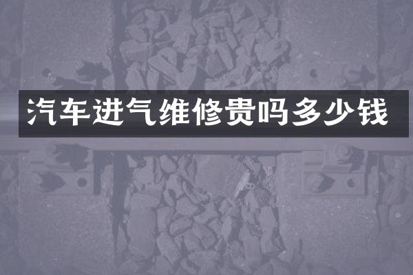 汽车进气维修贵吗多少钱