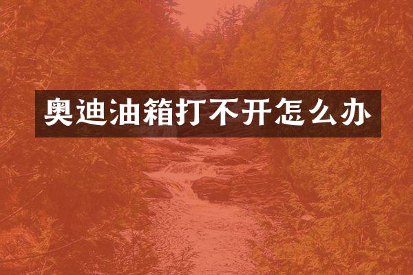 奥迪油箱打不开怎么办