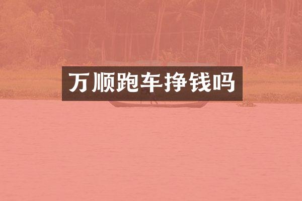 万顺跑车挣钱吗