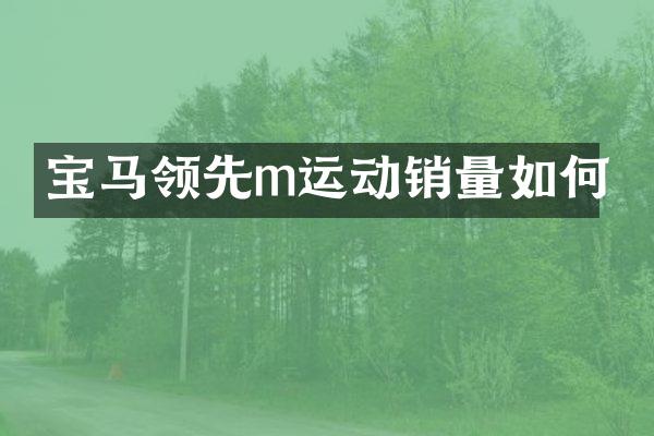 宝马领先m运动销量如何