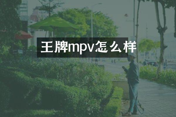 王牌mpv怎么样