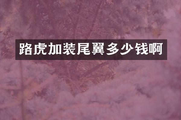 路虎加装尾翼多少钱啊