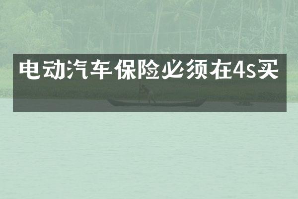 电动汽车保险必须在4s买吗