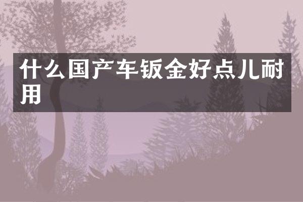 什么国产车钣金好点儿耐用
