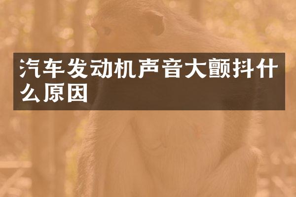 汽车发动机声音大颤抖什么原因