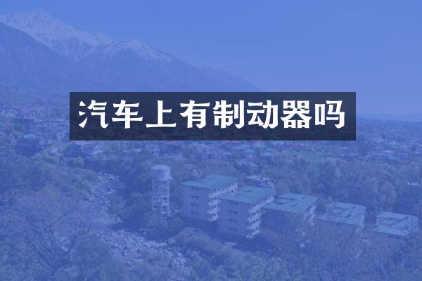 汽车上有制动器吗
