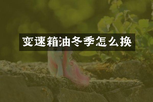 变速箱油冬季怎么换