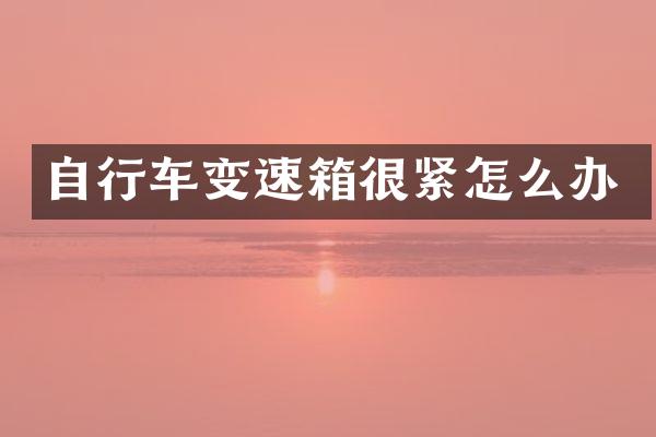 自行车变速箱很紧怎么办