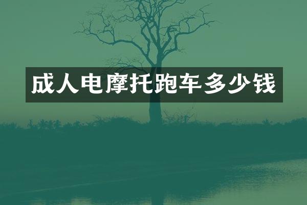 成人电摩托跑车多少钱