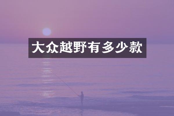 大众越野有多少款