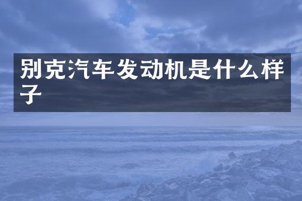 别克汽车发动机是什么样子