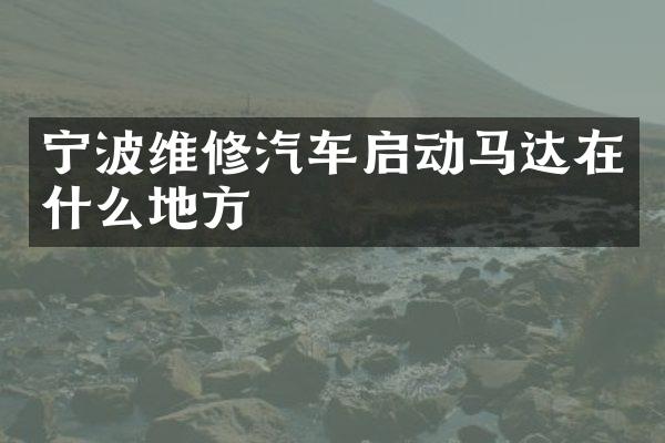 宁波维修汽车启动马达在什么地方