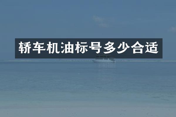 轿车机油标号多少合适