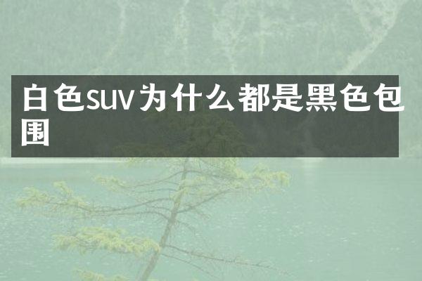 白色suv为什么都是黑色包围