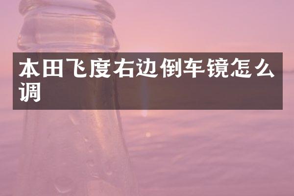 本田飞度右边倒车镜怎么调