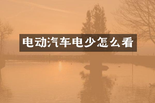 电动汽车电少怎么看