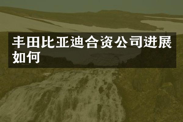 丰田比亚迪合资公司进展如何