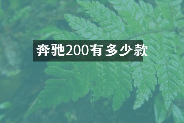 奔驰200有多少款