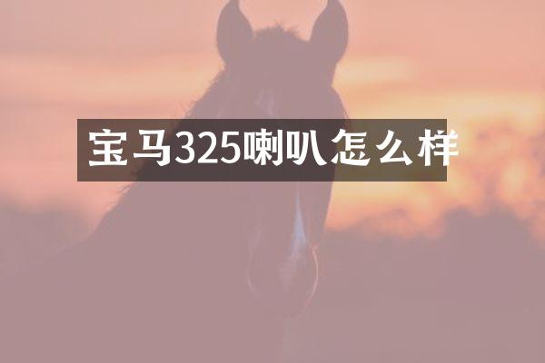 宝马325喇叭怎么样