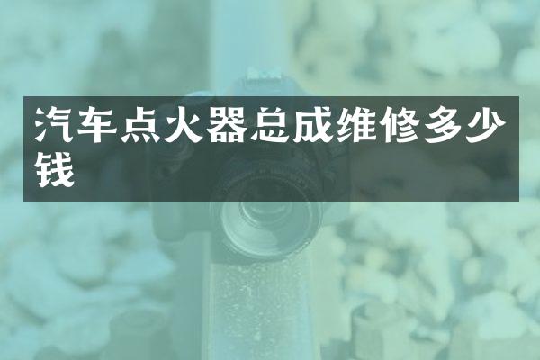 汽车点火器总成维修多少钱