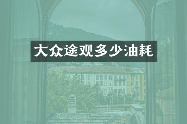 大众途观多少油耗