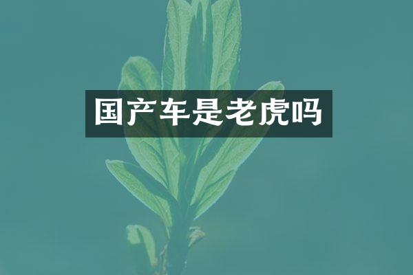 国产车是老虎吗