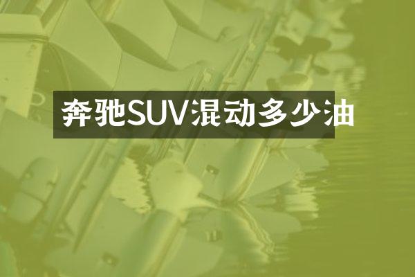 奔驰SUV混动多少油