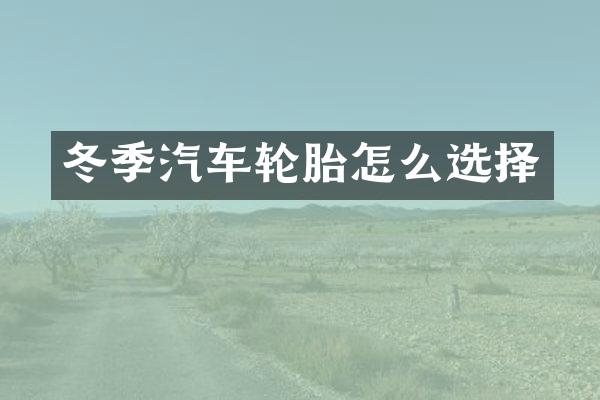 冬季汽车轮胎怎么选择