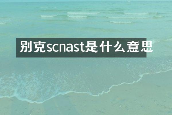 别克scnast是什么意思
