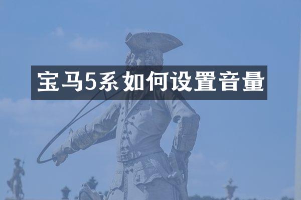 宝马5系如何设置音量