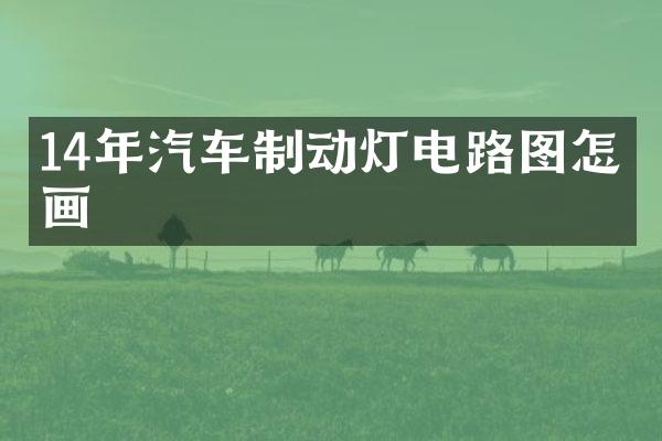 14年汽车制动灯电路图怎么画