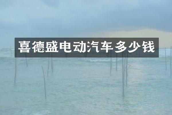 喜德盛电动汽车多少钱