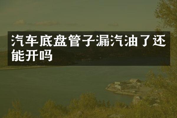 汽车底盘管子漏汽油了还能开吗