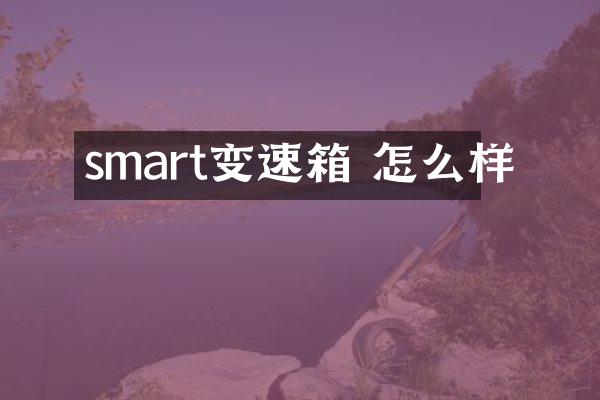 smart变速箱 怎么样