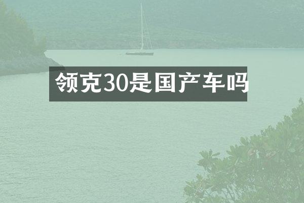 领克30是国产车吗