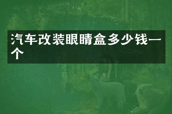 汽车改装眼睛盒多少钱一个